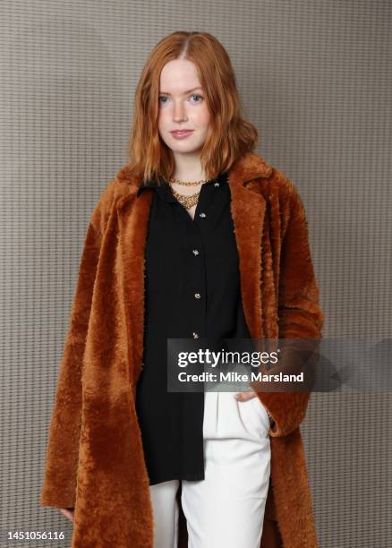 Ellie Bamber attends the photocall for the 43rd London Critics' "Circle Film Awards" Nominations Announcement at The May Fair Hotel on December 21,...