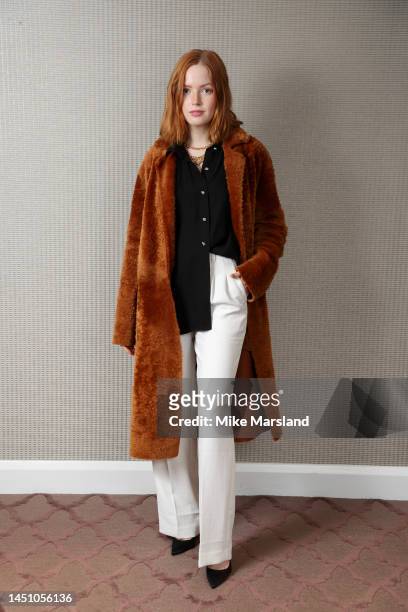 Ellie Bamber attends the photocall for the 43rd London Critics' "Circle Film Awards" Nominations Announcement at The May Fair Hotel on December 21,...