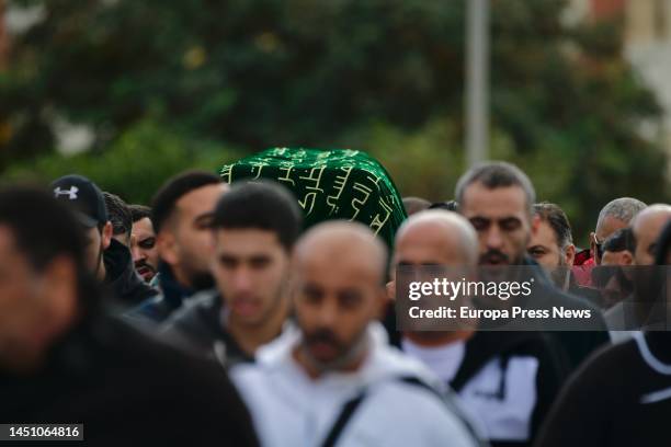 Several relatives carry the coffin with the remains of the eight-year-old boy to the Sidi Embarek Muslim cemetery, on 21 December, 2022 in Ceuta,...