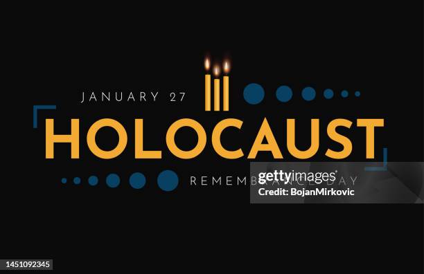 stockillustraties, clipart, cartoons en iconen met holocaust remembrance day background, card. vector - holocaust