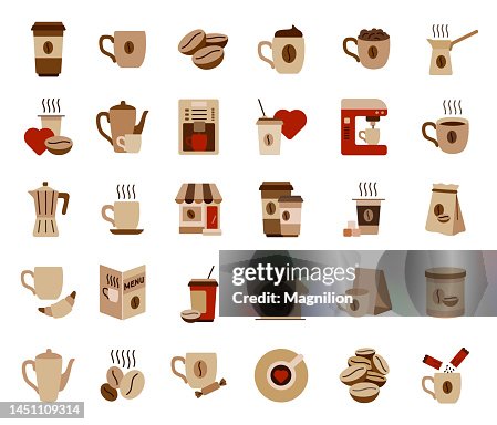 Coffee Flat Icon Set Coffee Flat Icon Set