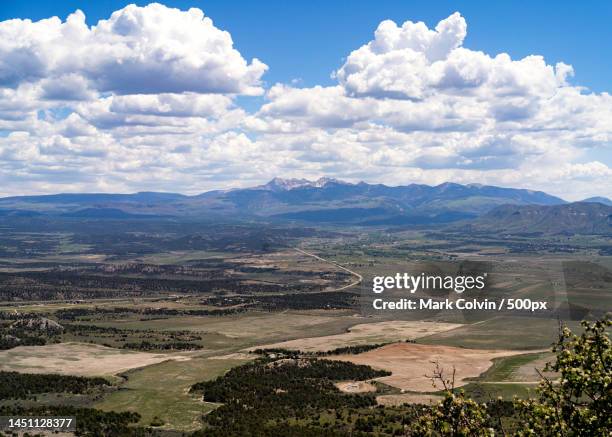 high angle view of landscape against sky,mesa verde national park,united states,usa - mark colvin stock pictures, royalty-free photos & images