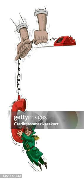 the general whose phone was tapped - wire tapping stock illustrations