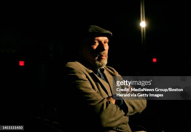 Playwright August Wilson at the Huntington Theater.