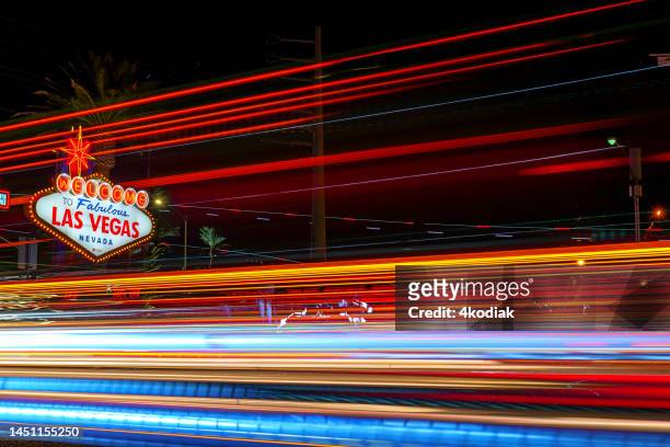 welcome to las vegas sign - las vegas stock pictures, royalty-free photos & images