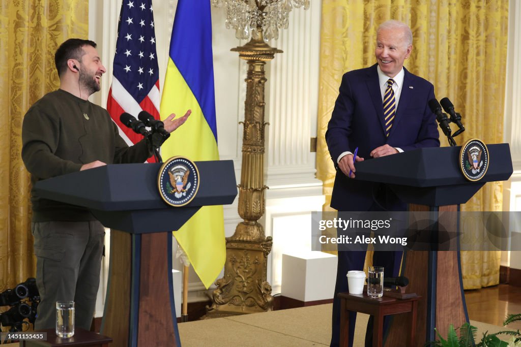 President Biden Hosts News Conference With President Volodymyr Zelensky Of Ukraine At The White House