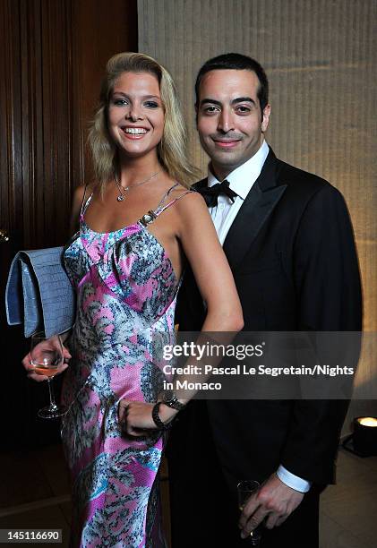 Alessandra Pozzi and Mohammed Al Turki attend the "Nights In Monaco" Gala Fundraiser Cocktail Reception equally benefiting The Prince Albert II of...