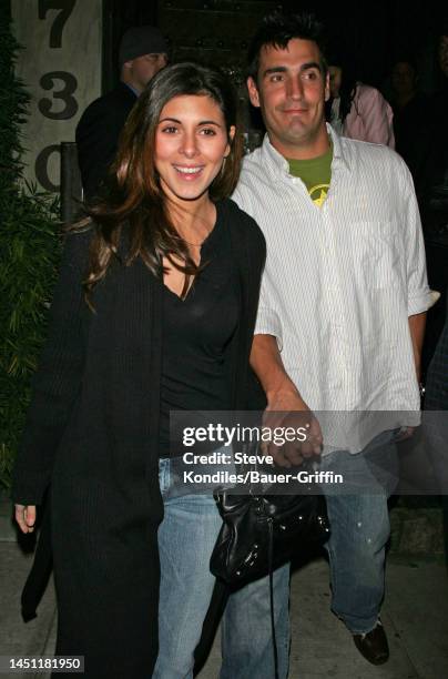 Jamie-Lynn DiScala and AJ DiScala are seen on February 03, 2005 in Los Angeles, California.