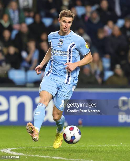 Ben Sheaf of Coventry City in action during the Sky Bet Championship between Coventry City and West Bromwich Albion at The Coventry Building Society...