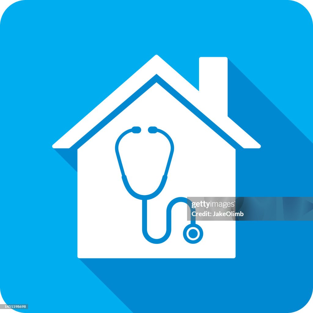 House Stethoscope Icon Silhouette 2