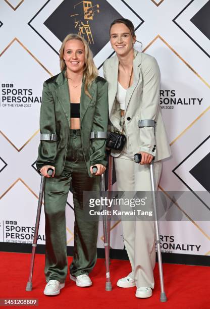 Beth Mead and Vivianne Miedema attend the BBC Sports Personality of the Year at Dock10 Studios on December 21, 2022 in Manchester, England.