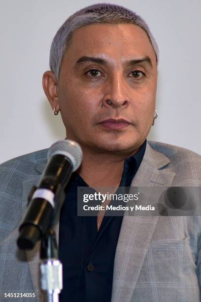 Comedian Juan José Mendoza EL JJ attends a press conference at Hotel Fiesta Americana Reforma on December 21, 2022 in Mexico City, Mexico.