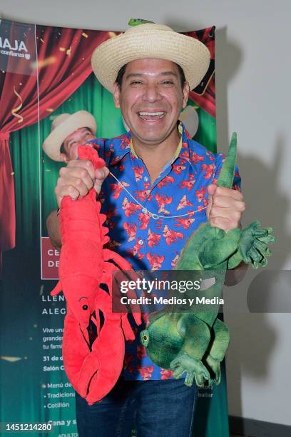 Comedian Javier Carranza EL COSTEÑO poses for a photo during a press conference at Hotel Fiesta Americana Reforma on December 21, 2022 in Mexico...