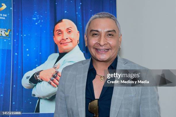 Comedian Juan José Mendoza "EL JJ" poses for a photo during a press conference at Hotel Fiesta Americana Reforma on December 21, 2022 in Mexico City,...