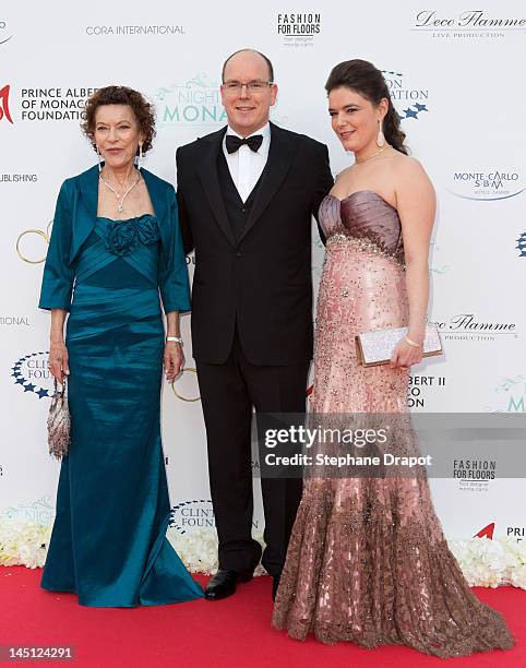 Elisabeth-Anne de Massy , Prince Albert II of Monaco and Melanie-Antoinette Costello de Massy attends the 'Nights in Monaco' Gala Fundraiser equally...