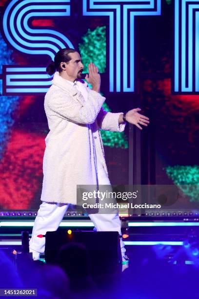 Kevin Richardson of the Backstreet Boys performs onstage at the Z100's iHeartRadio Jingle Ball 2022 at Madison Square Garden on December 09, 2022 in...
