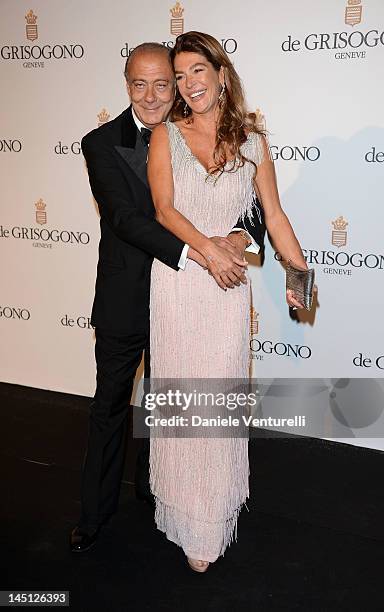 Fawaz Gruosi and Fiona Swarovski attend the de Grisogono Party during the 65th Annual Cannes Film Festival at Hotel Du Cap on May 23, 2012 in...