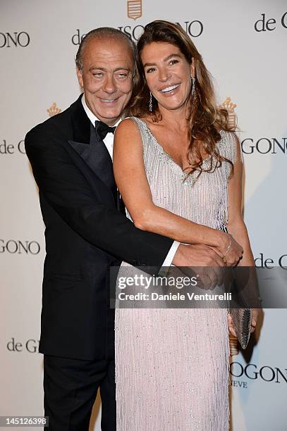 Fawaz Gruosi and Fiona Swarovski attend the de Grisogono Party during the 65th Annual Cannes Film Festival at Hotel Du Cap on May 23, 2012 in...