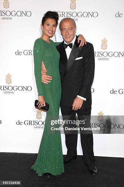 Goga Ashkenazi and Fawaz Gruosi attends the de Grisogono Party during the 65th Annual Cannes Film Festival at Hotel Du Cap on May 23, 2012 in...