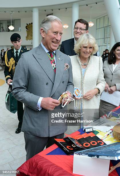 Prince Charles, Prince of Wales and Camilla, Duchess of Cornwall visit The First Nations University of Canada as part of The Queen's Diamond Jubilee...