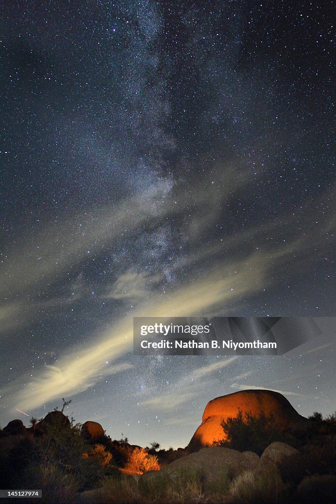 Milky way and clouds