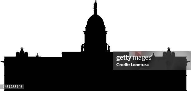 custom house, dublin, ireland - dublin city skyline stock illustrations