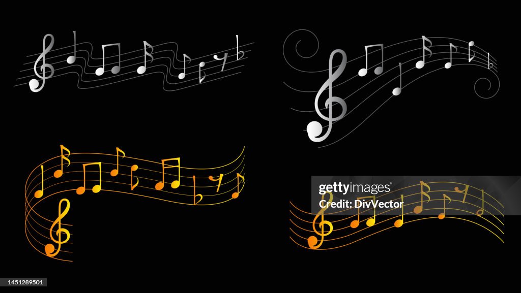 Musical Notes Design Vector High-Res Vector Graphic - Getty Images