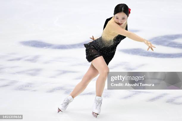 Marin Honda of Japan competes in the Women's Short Program during day one of the 91st All Japan Figure Skating Championships at Towa Pharmaceutical...