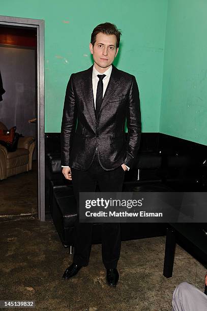 Singer/ songwriter Peter Cincotti poses backstage at Le Poisson Rouge on May 23, 2012 in New York City.