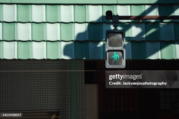 green light for pedestrians - road signal imagens e fotografias de stock