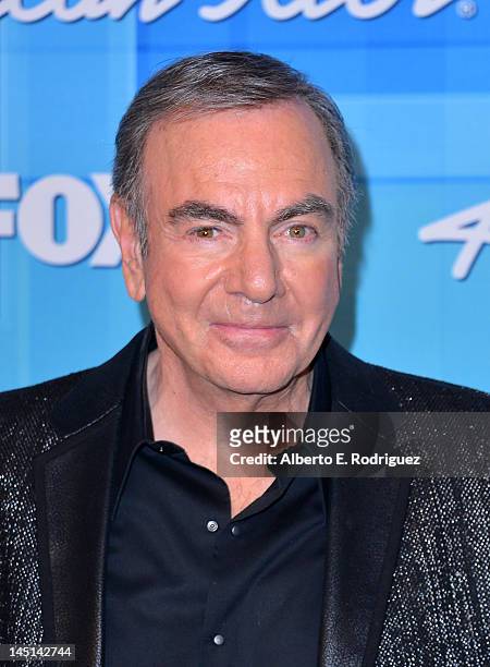 Singer Neil Diamond poses in the press room during Fox's "American Idol 2012" Finale Results Show at Nokia Theatre L.A. Live on May 23, 2012 in Los...