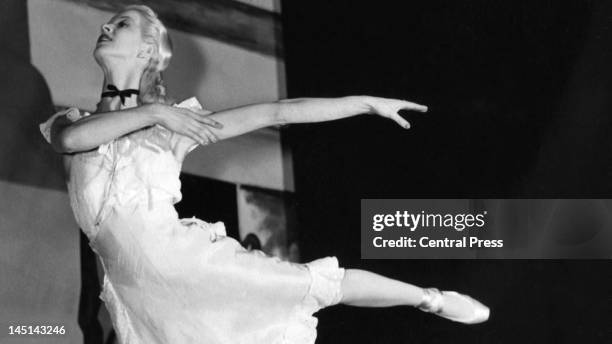 Swedish ballet dancer Elsa-Marianne von Rosen, rehearsing for the Royal Swedish Ballet's production of 'Miss Julie', London, 9th February 1951. Von...