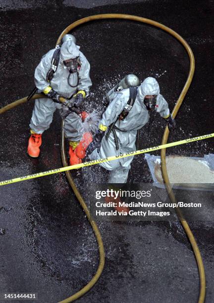 .BostonMA)A steam pipe ruptured on Otis st.exposing two workers and two passersby to what is suspected to be asbestos. Members of the Boston Fire...