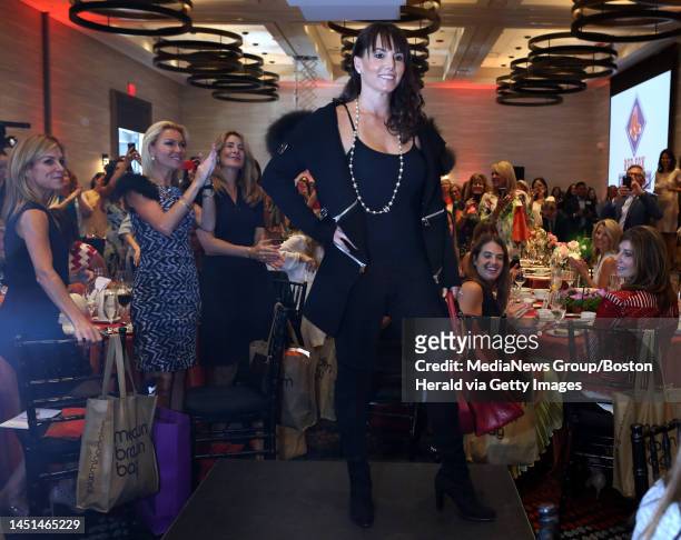Red Sox slugger David Ortiz's wife Tiffany Ortiz models during the From Fenway to the Runway fashion show & luncheon, Monday, September 12, 2016....