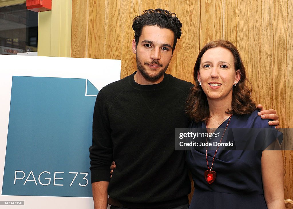 Christopher Abbott and Page 73 Executive Director Liz Jones attend