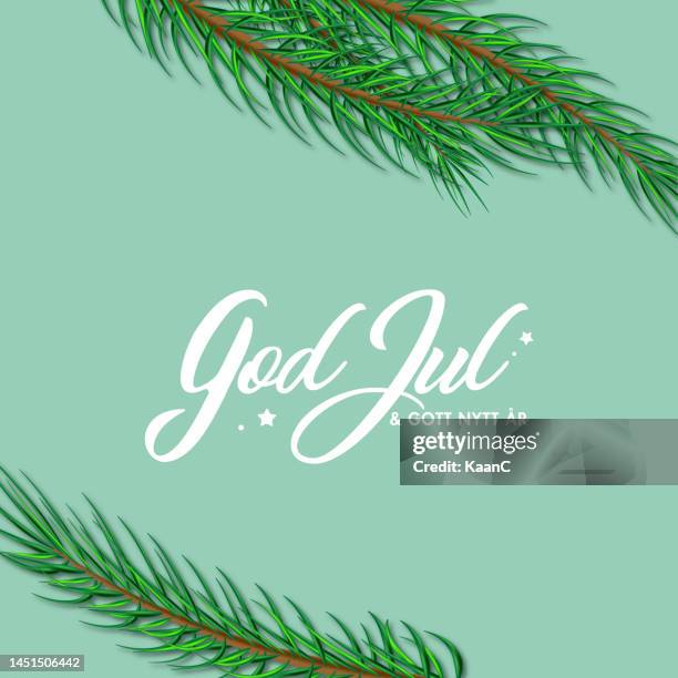 ilustrações de stock, clip art, desenhos animados e ícones de swedish lettering. merry christmas. lettering. calligraphy vector illustration. god jul. victor stock illustration - jul