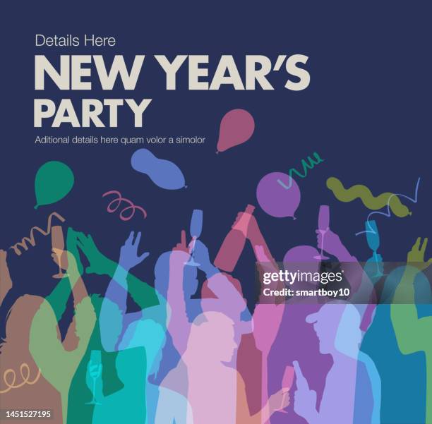 stockillustraties, clipart, cartoons en iconen met new years party - 10 years