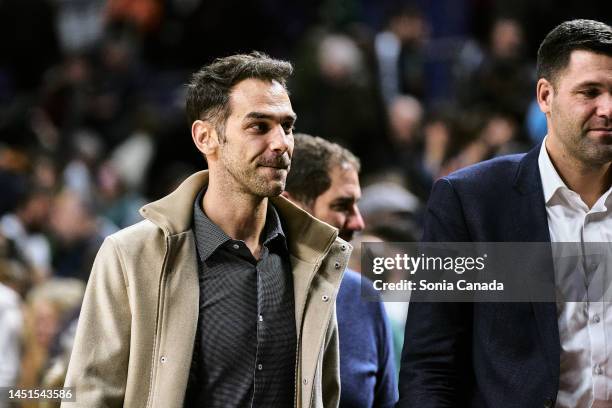 Jose Manuel Calderon during the 2022/2023 Turkish Airlines EuroLeague match between Real Madrid and LDLC Asvel Villeurbanne at Wizink Center on...