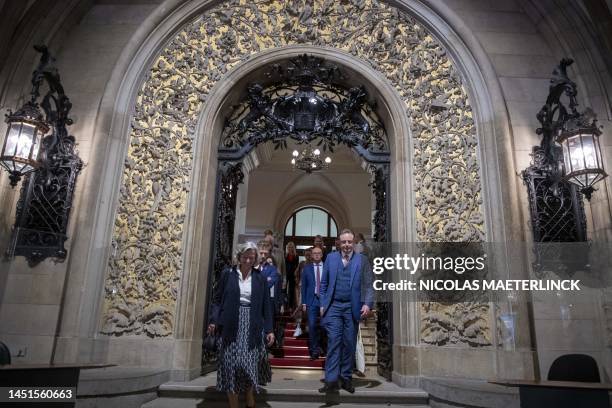 S Bart De Wever pictured during a bilateral exchange Hamburg-Flanders-Antwerp during the first day of a diplomatic mission of the Flemish government...