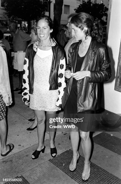 Ana Luisa Herrera and Carolina Adriana Herrera attend a screening of "Priscilla, Queen of the Desert" in Sag Harbor, New York, on July 29, 1994.