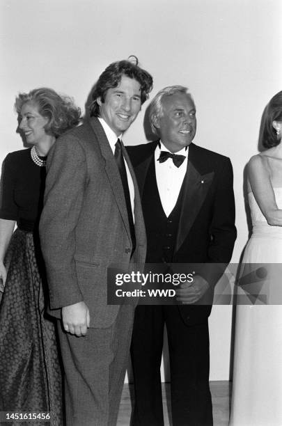 Actor Richard Gere, designer Giorgio Armani, and guest