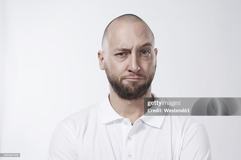 Man with sceptic look, portrait