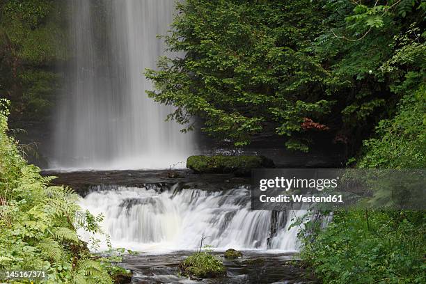 ireland, connacht, county leitrim, view of glencar waterfall - county leitrim stock pictures, royalty-free photos & images