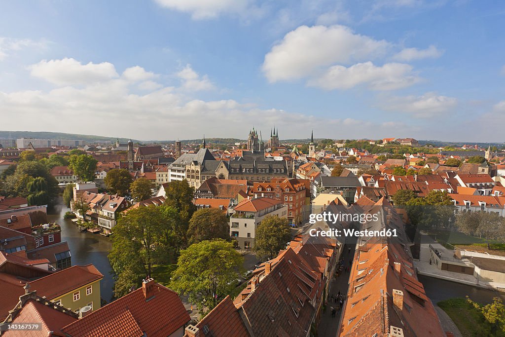 Germany, Thuringia, Erfurt, View of city