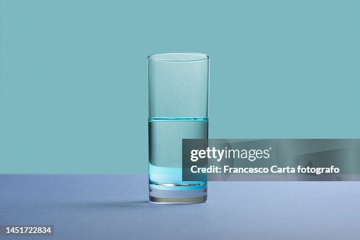 Concept of glass half ful Concept of glass half ful