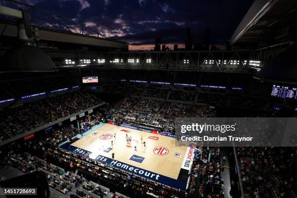 General view during the round 12 NBL match between Melbourne United and Cairns Taipans at John Cain Arena, on December 23 in Melbourne, Australia.