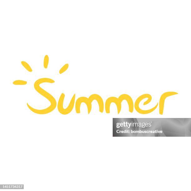summer sun icon - summer vacation logo stock illustrations