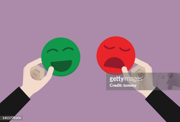stockillustraties, clipart, cartoons en iconen met positive emotions and negative emotions in the workplace - toxic employee