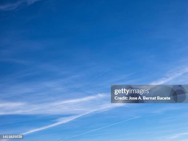 full frame of the blue sky and white clouds. - 空のみ ストックフォトと画像