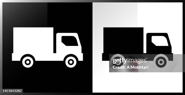 truck icon. - construction vehicles stock illustrations